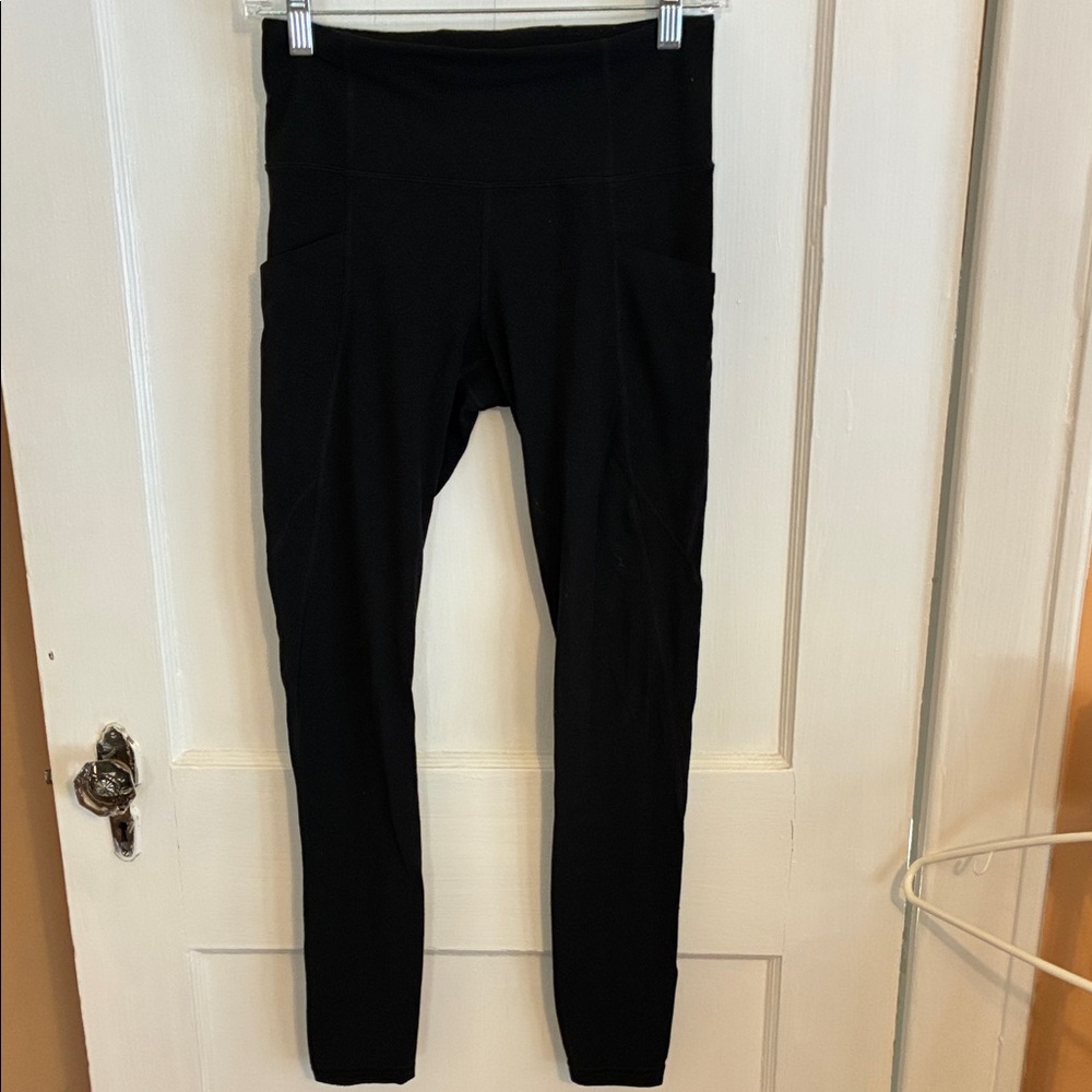 Athleta Black High-Waisted stash pocket Leggings